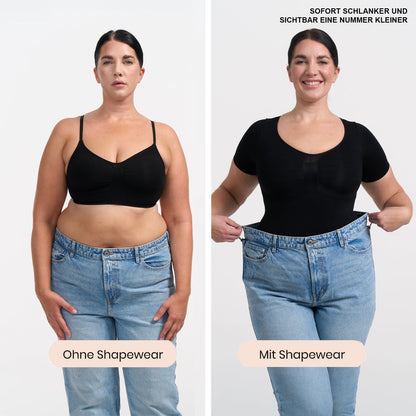 T-Shirt Bodysuit Sculpting Shapewear mit String - Secret Sale