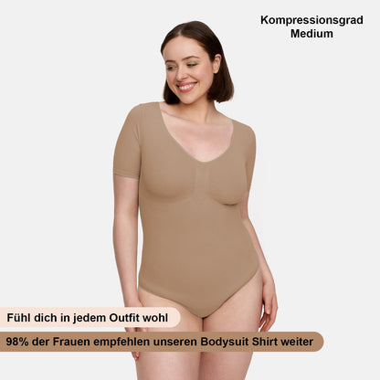 T-Shirt Bodysuit Sculpting Shapewear mit String - Secret Sale