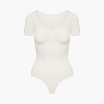 T-Shirt Bodysuit Sculpting Shapewear mit String - Secret Sale