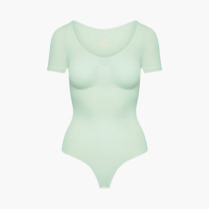 T-Shirt Bodysuit Sculpting Shapewear mit String - Secret Sale