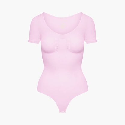 T-Shirt Bodysuit Sculpting Shapewear mit String - Secret Sale