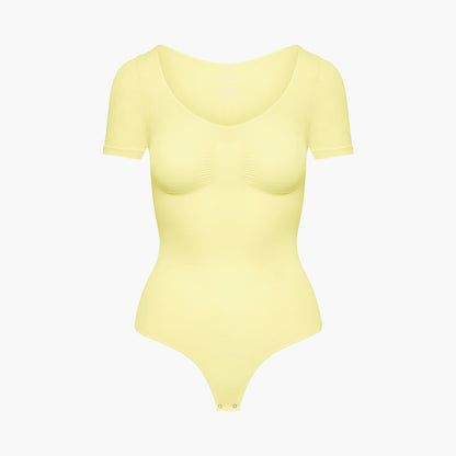T-Shirt Bodysuit Sculpting Shapewear mit String - Secret Sale