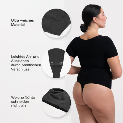 T-Shirt Bodysuit Sculpting Shapewear mit String - Secret Sale